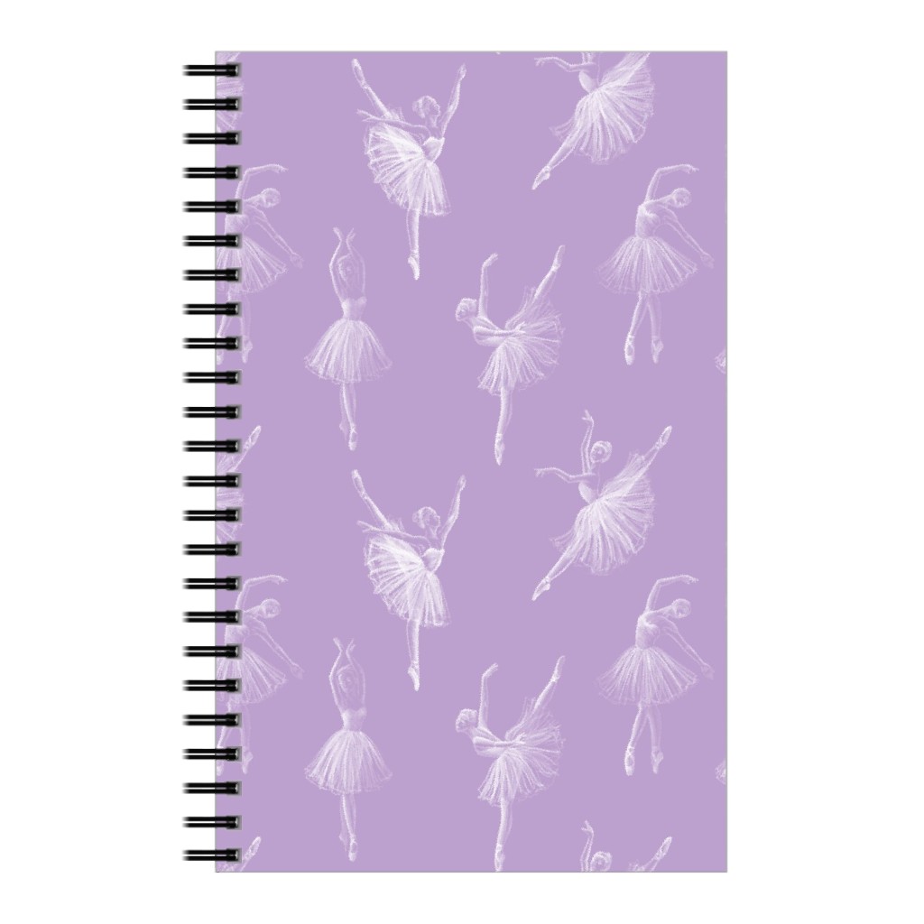 Ballerinas Notebook, 5x8, Purple, Lilac