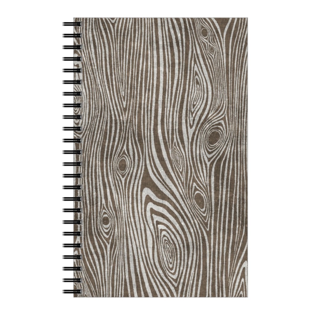 Woodgrain Driftwood Notebook, 5x8, Brown, Ash