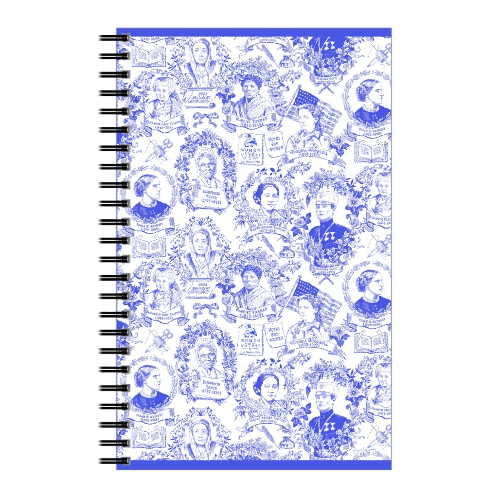 Pioneers of Feminism - Purple Notebook, 5x8, Purple, Purple