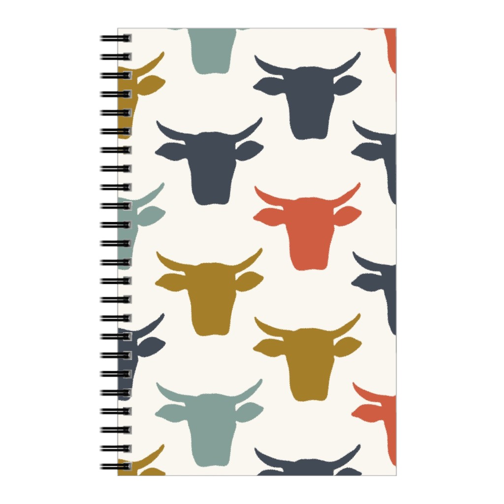 Cows Notebook, 5x8, Multicolor, Russet