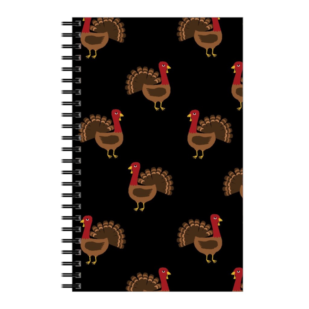 Turkey Toss Notebook, 5x8, Black