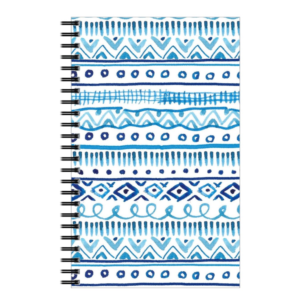 Painted Stripe - Blue Notebook, 5x8, Blue, True Blue