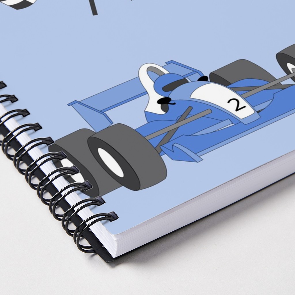 Race Cars Checked Flags Notebook | Shutterfly