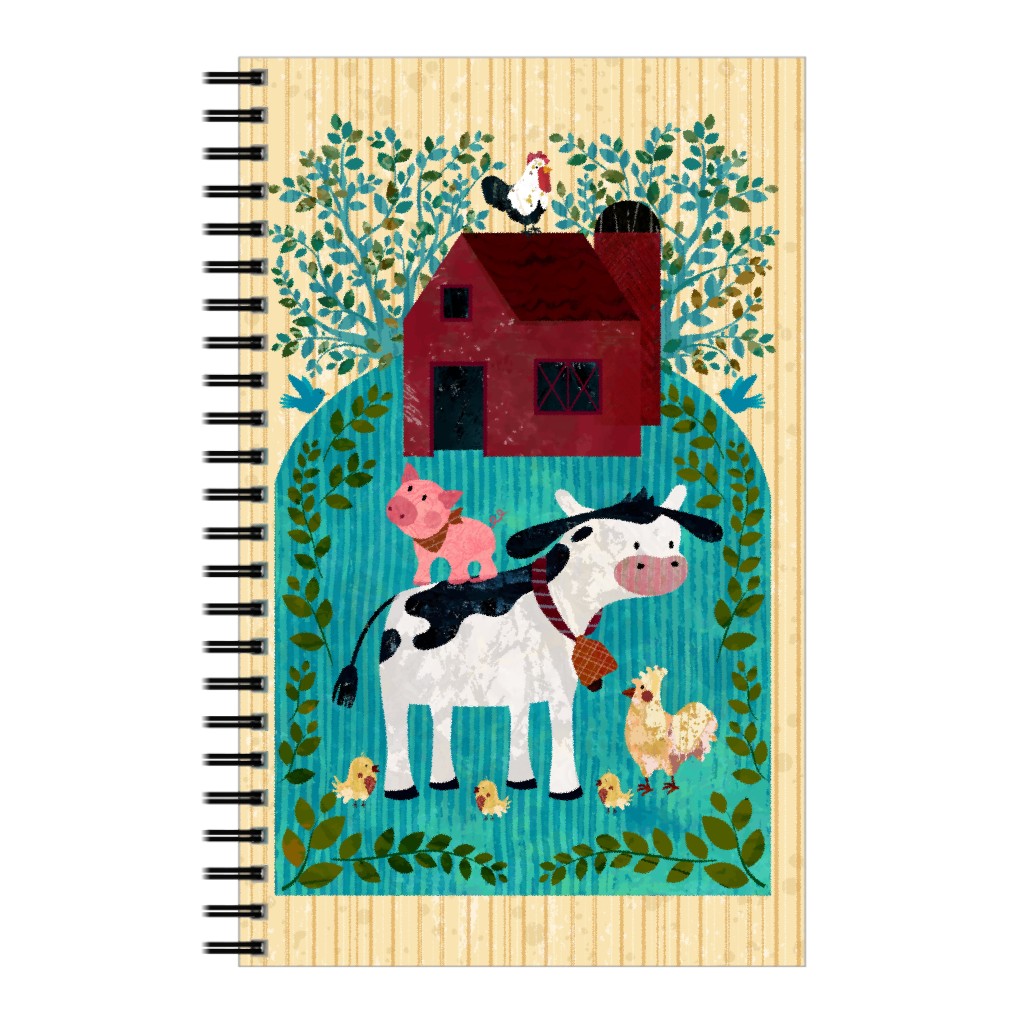 Farm Life - Animals & Barn Notebook, 5x8, Multicolor