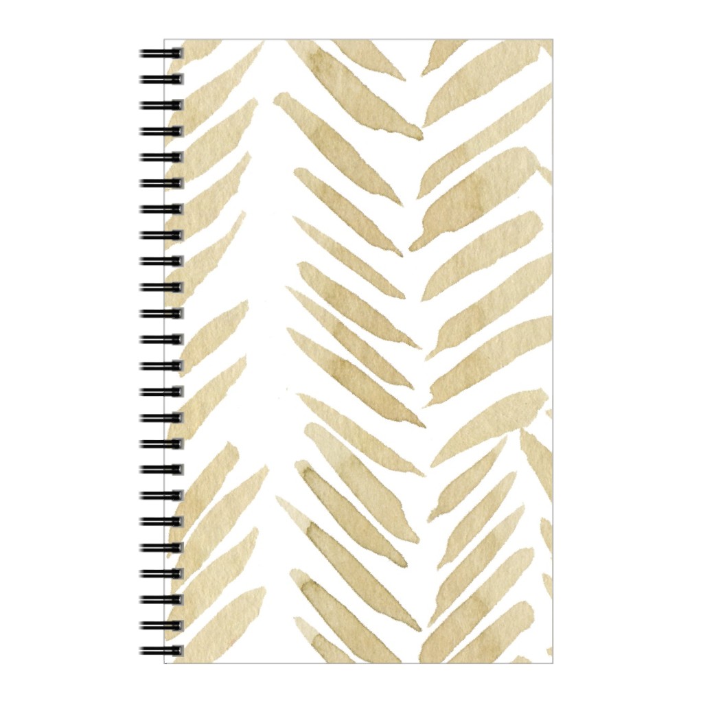 Leaf - Gold Notebook, 5x8, Yellow