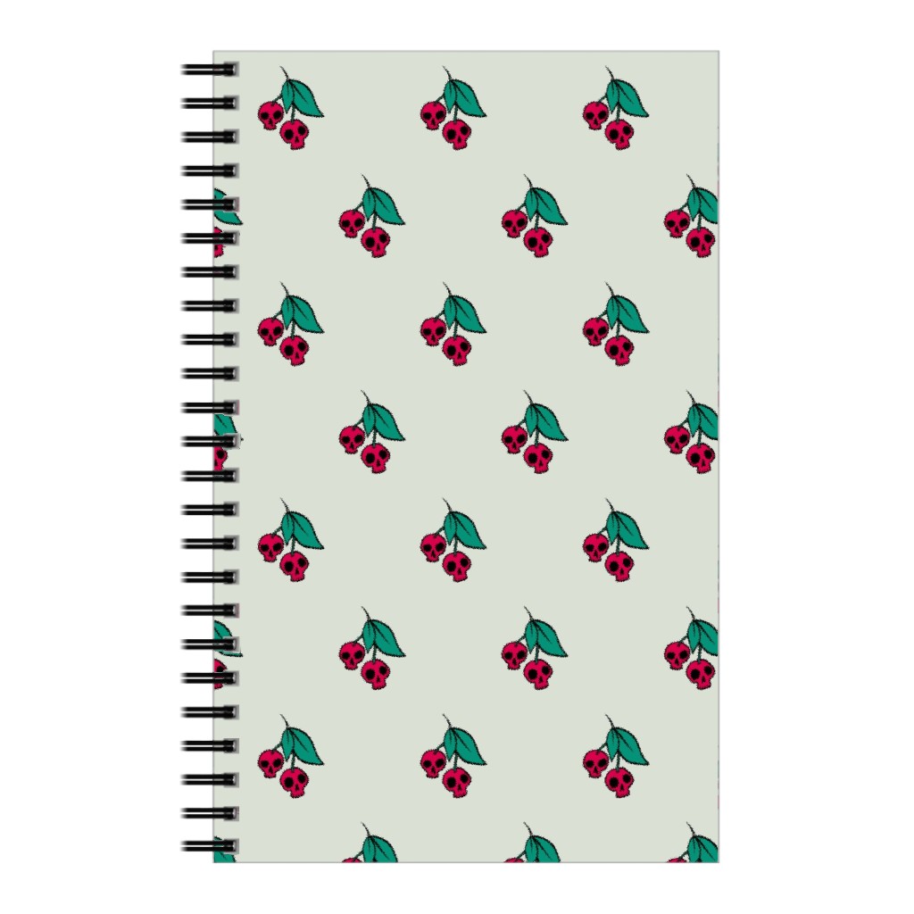 Skull Cherries Notebook, 5x8, Multicolor