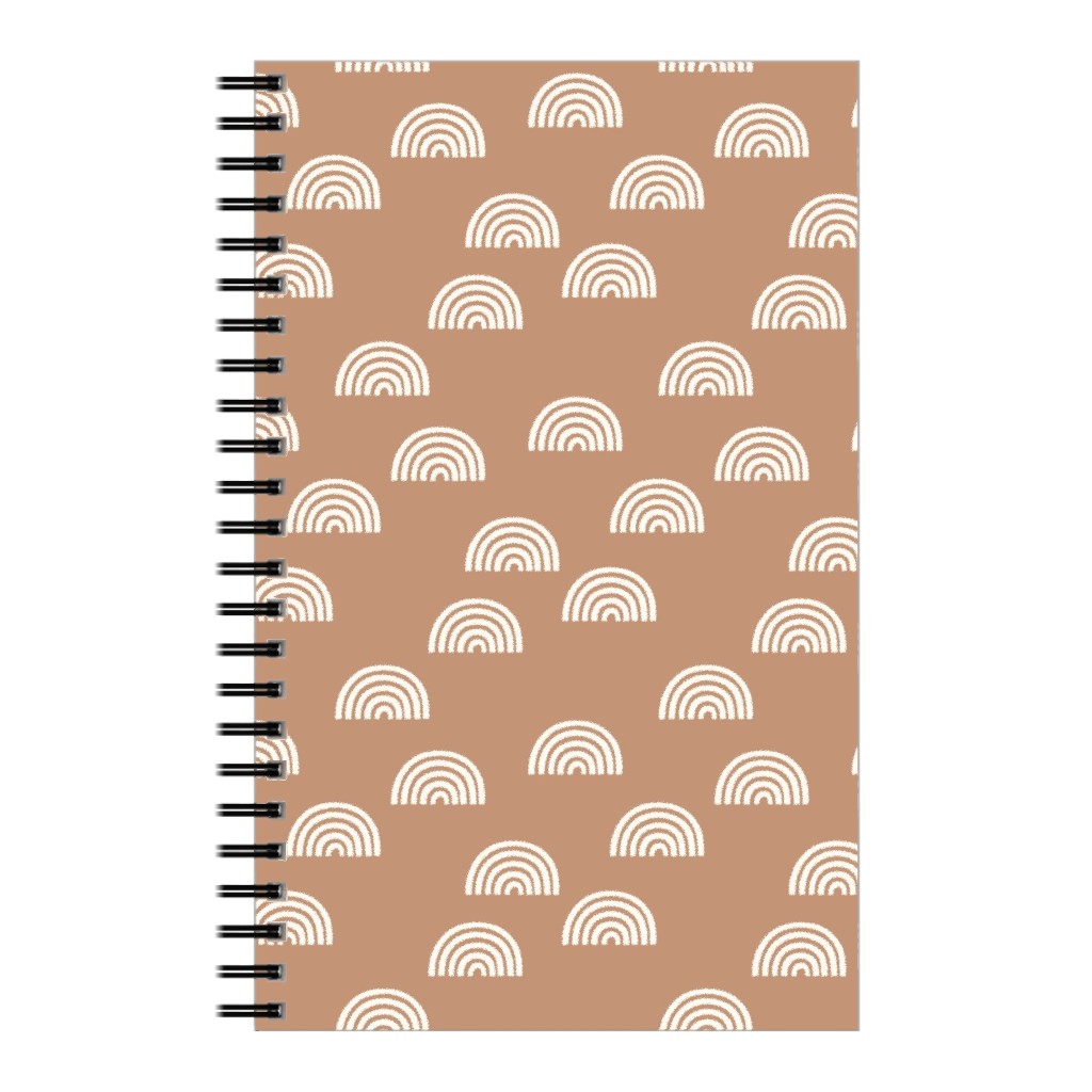 Scattered Rainbows Notebook, 5x8, Orange, Tan