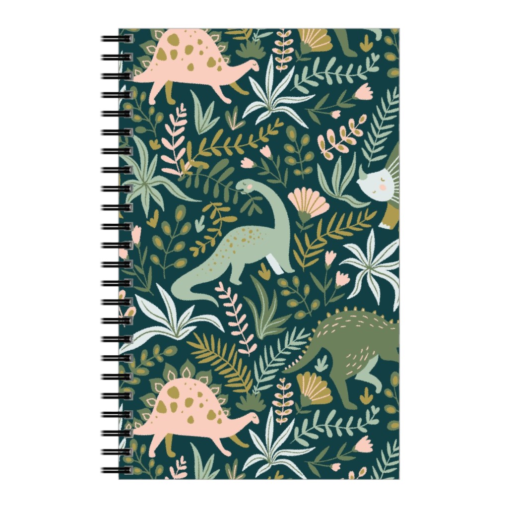 Dino - Green Notebook, 5x8, Green