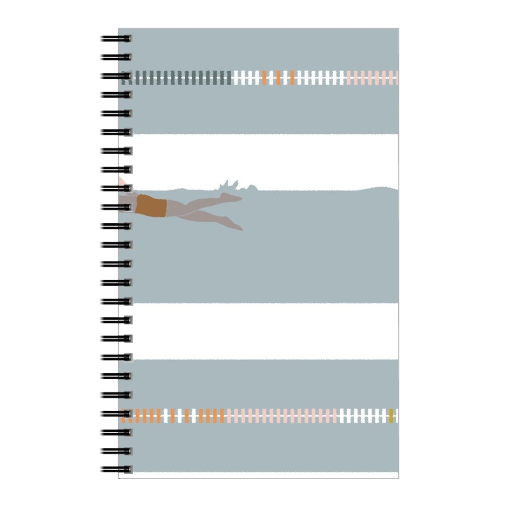 Swimming Laps Stripe - Multicolor Notebook, 5x8, Multicolor