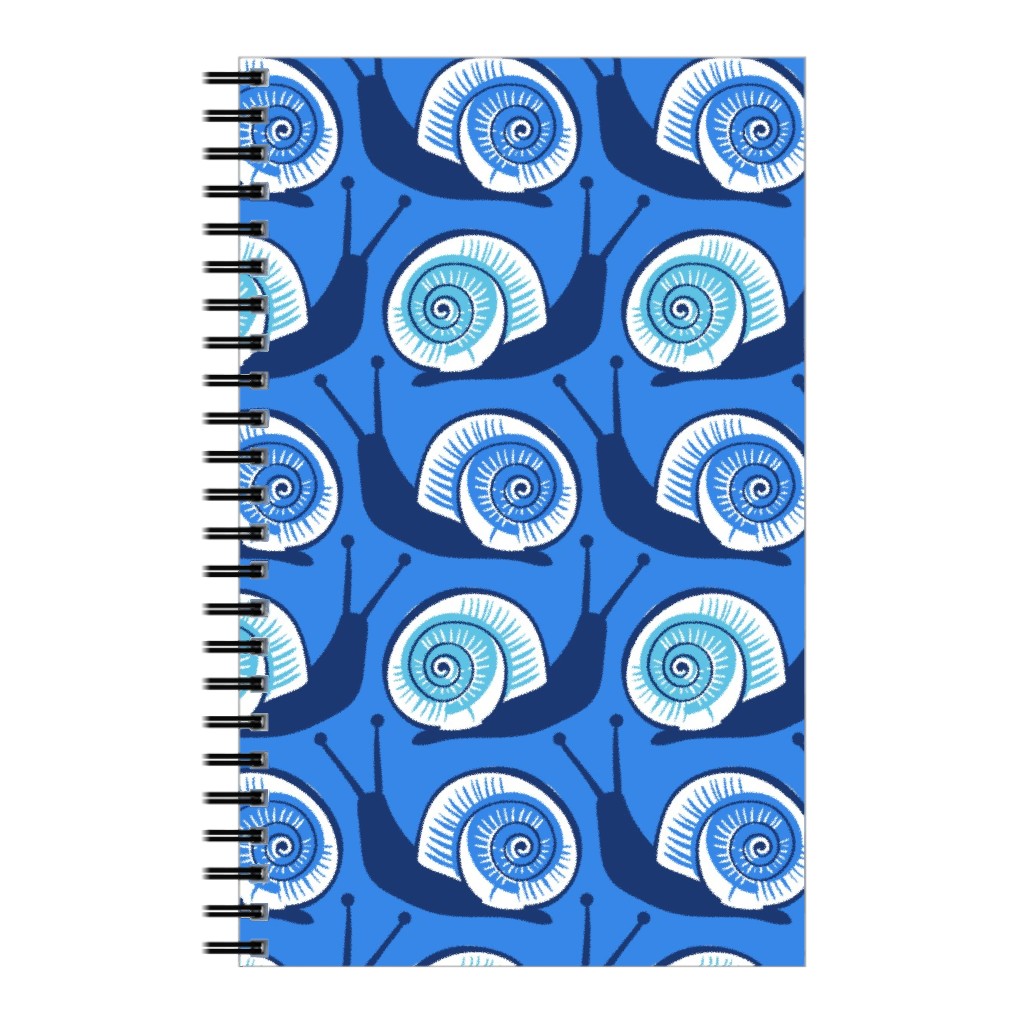 Snails Notebook, 5x8, Blue, Ultramarine