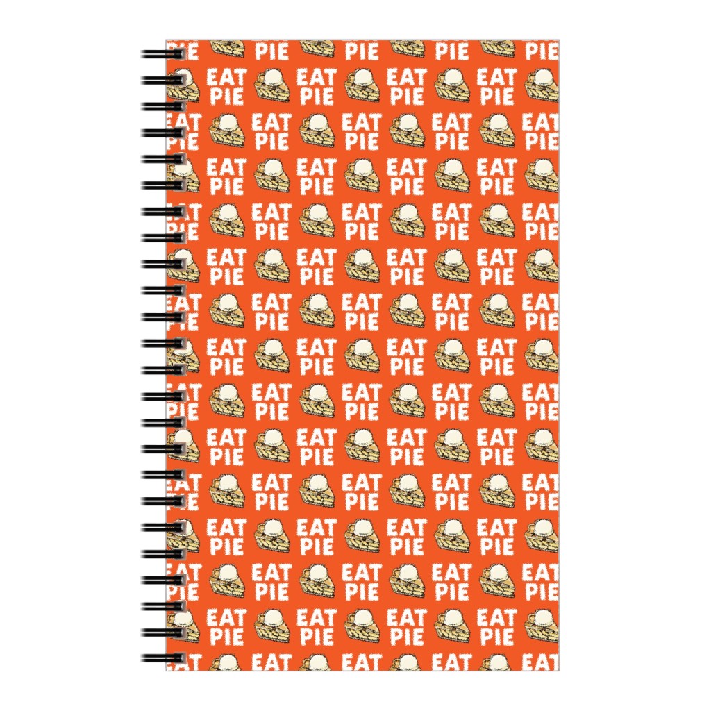 Eat Pie - Apple Pie � La Mode - Orange Notebook, 5x8, Orange
