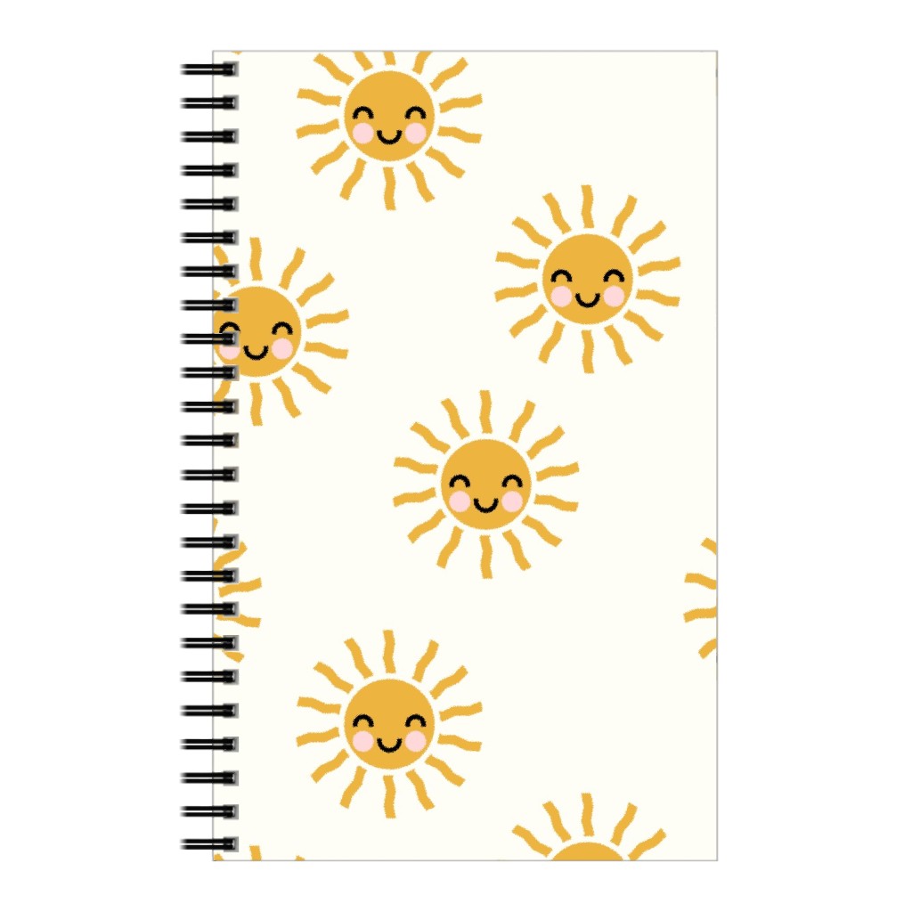 Cute Sunshine - Yellow Notebook, 5x8, Yellow
