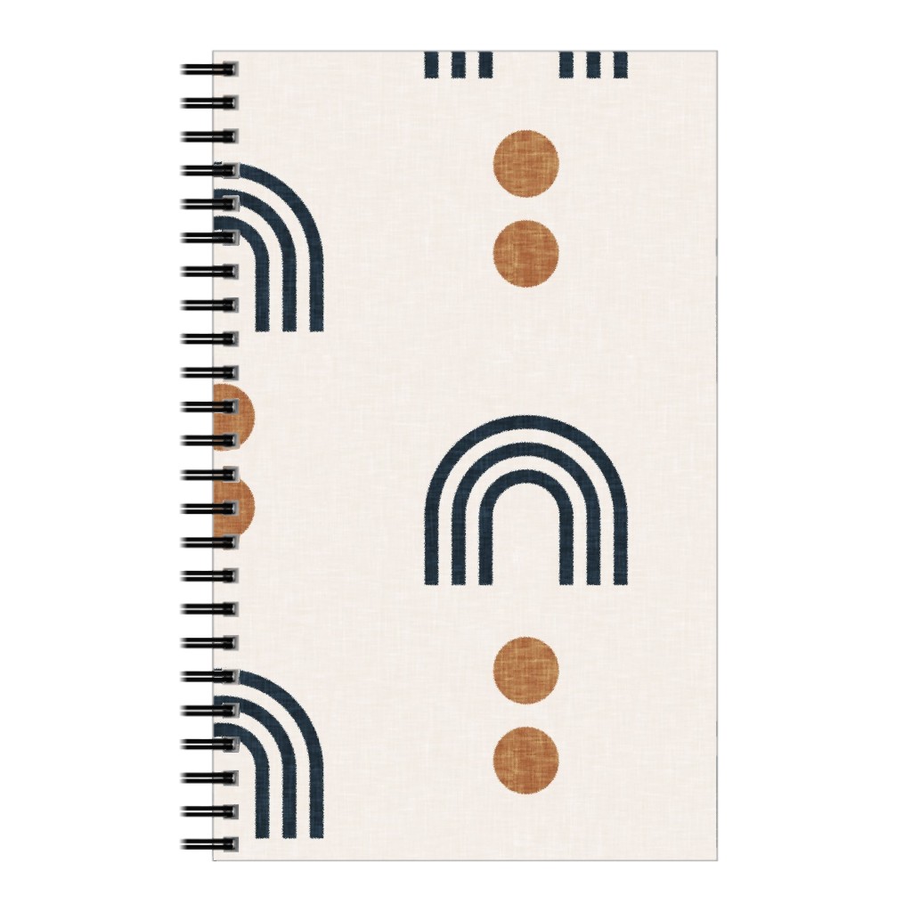Aria Geometric Rainbow Notebook, 5x8, Beige