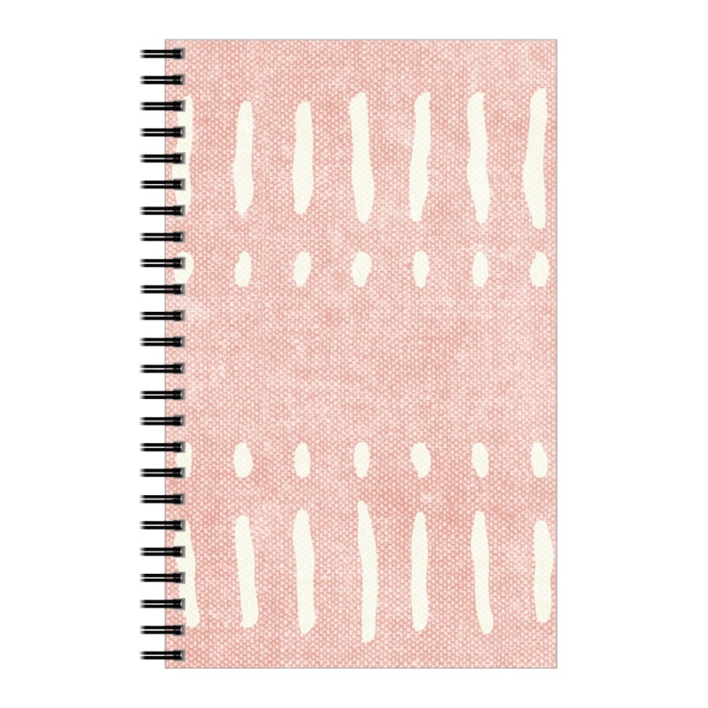 Dash Dot Stripes Notebook, 5x8, Pink, Ballet Slipper