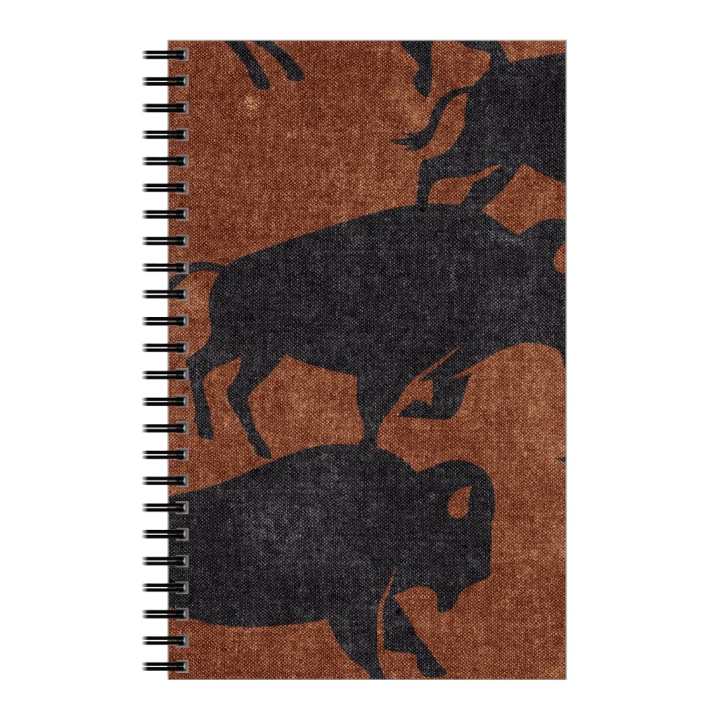 Bison Stampede - Inkwell on Brandywine Notebook, 5x8, Brown