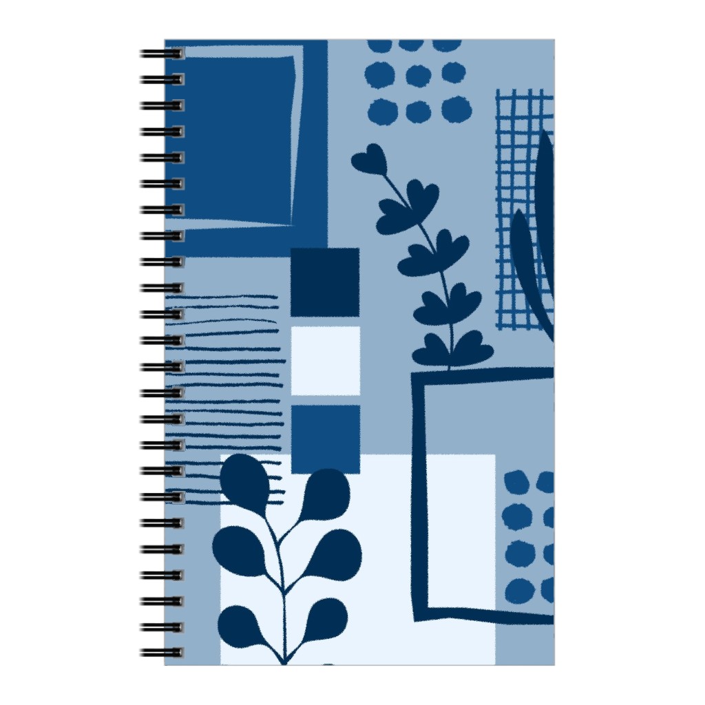 Squared Sea - Blue Notebook, 5x8, Blue, True Blue