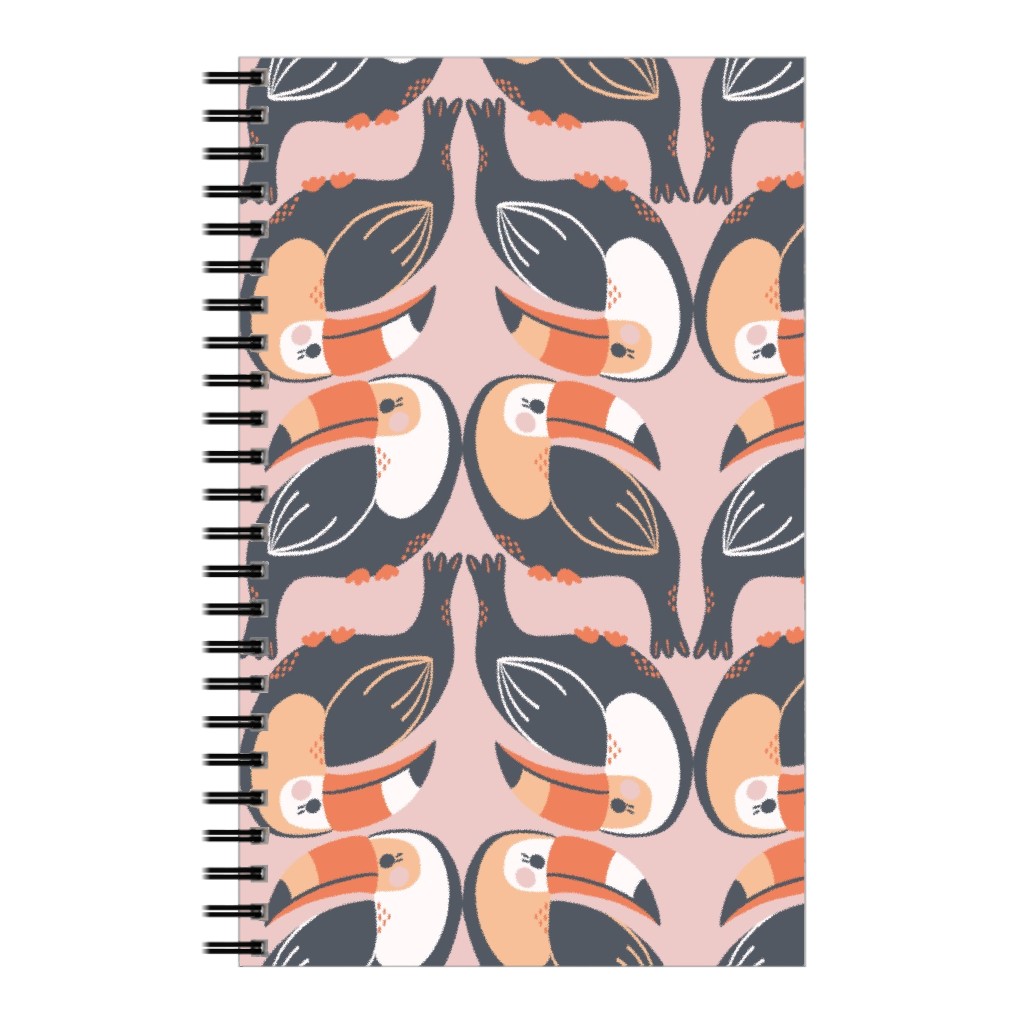 Toucan Stack - Pink Notebook, 5x8, Pink, Bright Pink