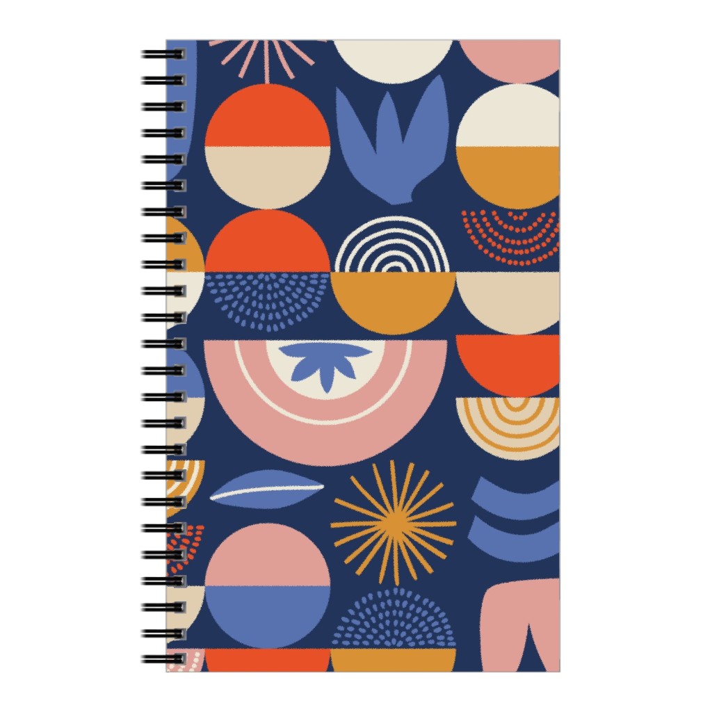 Colorful Geometry - Dark Notebook, 5x8, Multicolor