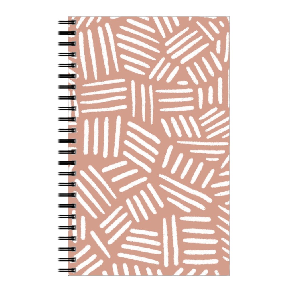 Dashes - Pink Notebook, 5x8, Pink
