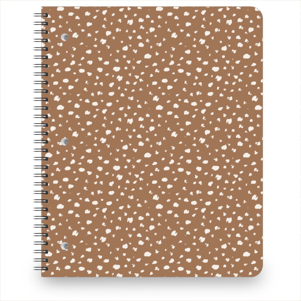 Fawn Spots - Dark Notebook, 8.5x11, Brown, Brown