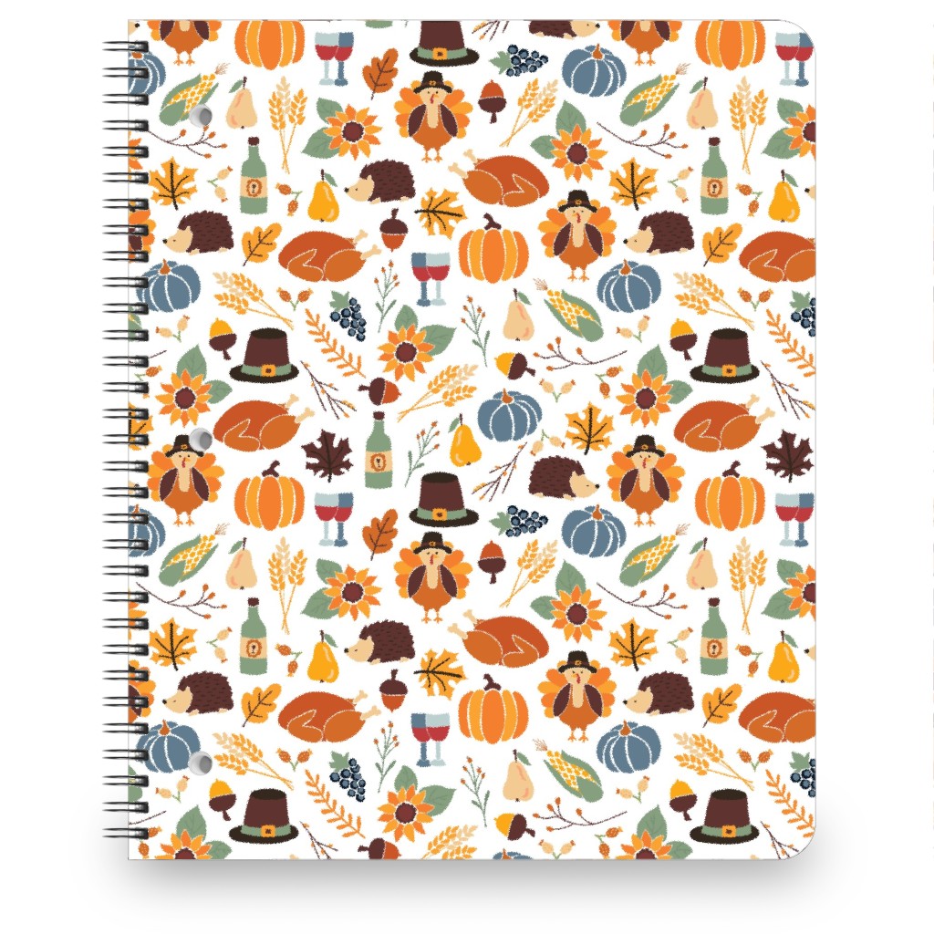 Thanksgiving Table Notebook, 8.5x11, Multicolor