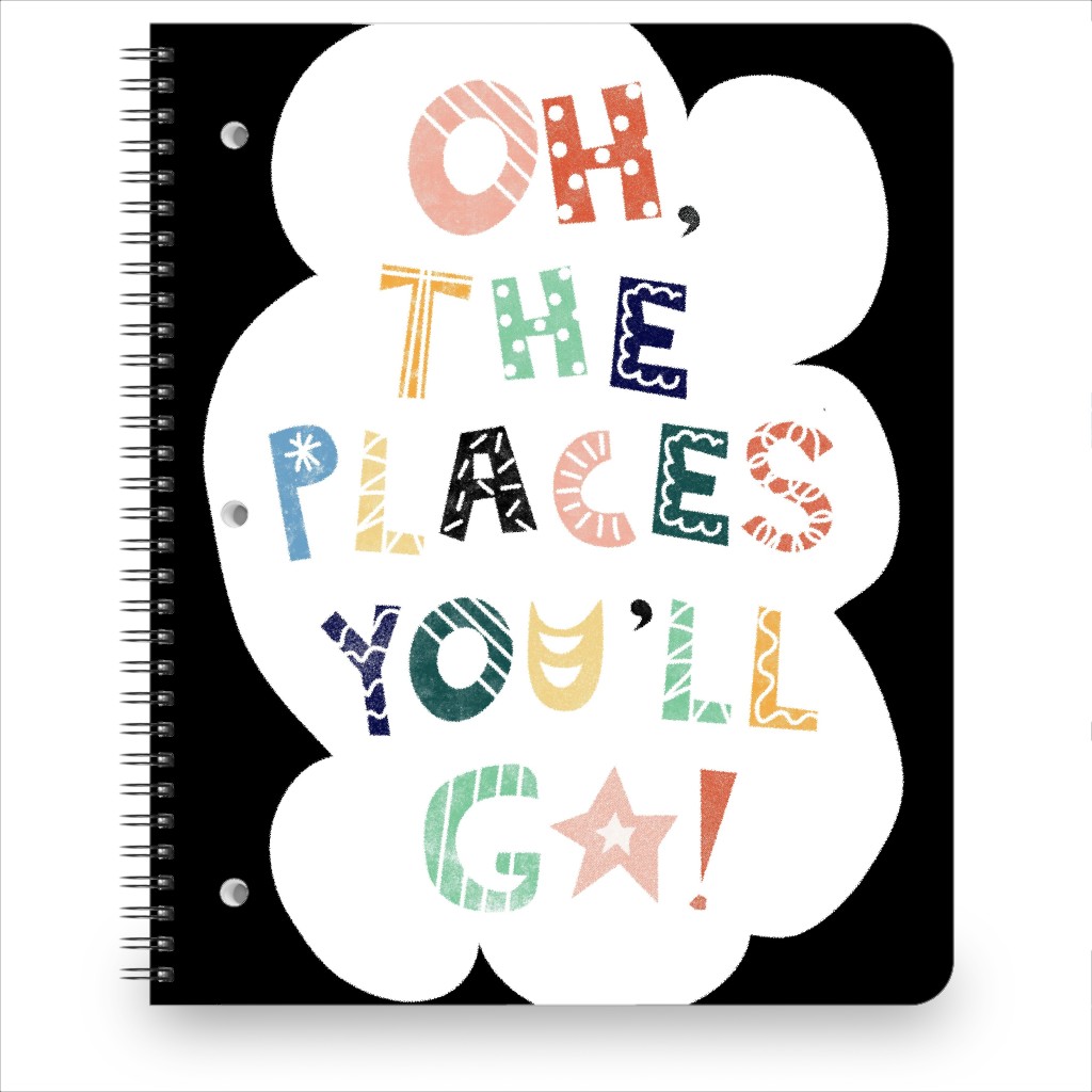 Oh the Places! - Multi Notebook, 8.5x11, Multicolor