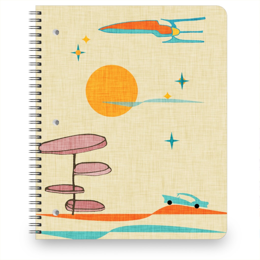 Vintage Travel - Multi Notebook, 8.5x11, Multicolor