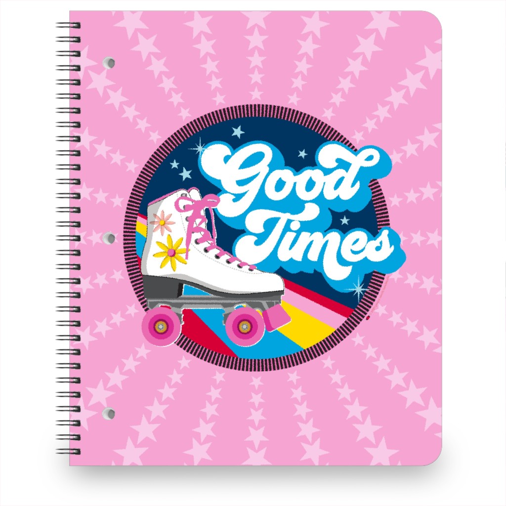 Good Times Notebook, 8.5x11, Pink, Penelope