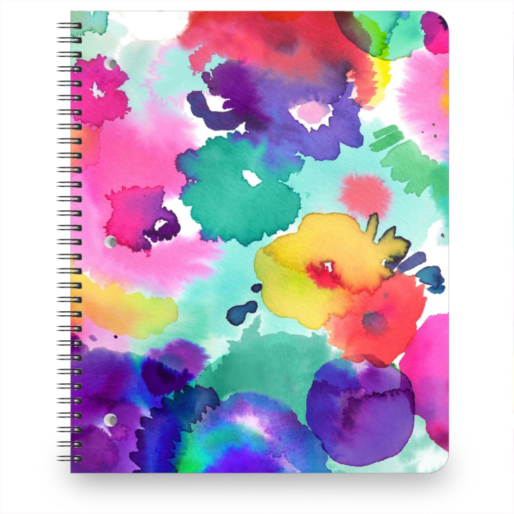 Abstract Floral Watercolor - Multi Notebook, 8.5x11, Multicolor