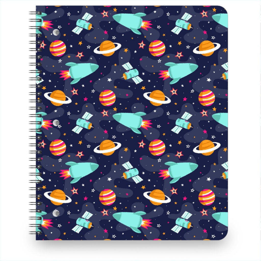 Zooming Through the Cosmos - Multi Notebook, 8.5x11, Multicolor
