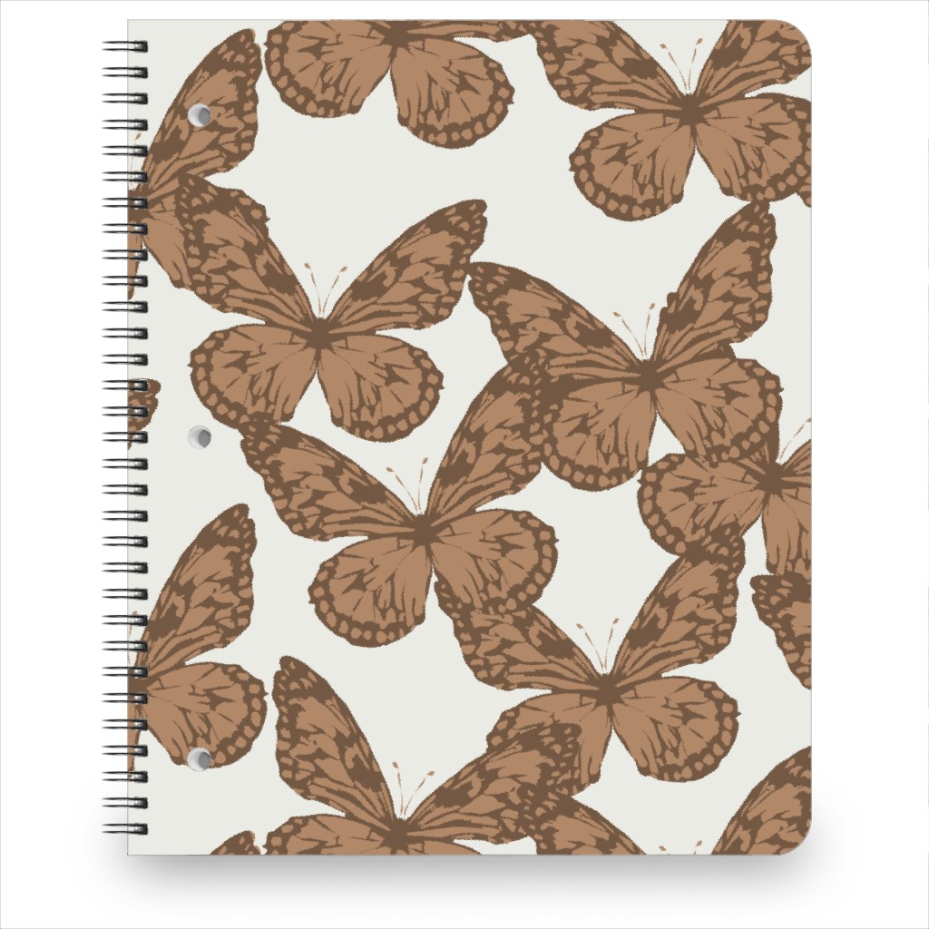 Butterfly Notebook, 8.5x11, Brown, Clove