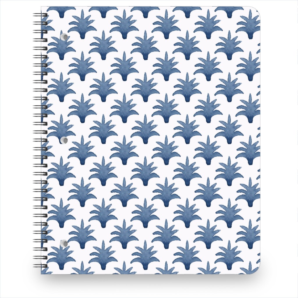 Pinecone - Indigo on Cream Notebook, 8.5x11, Blue