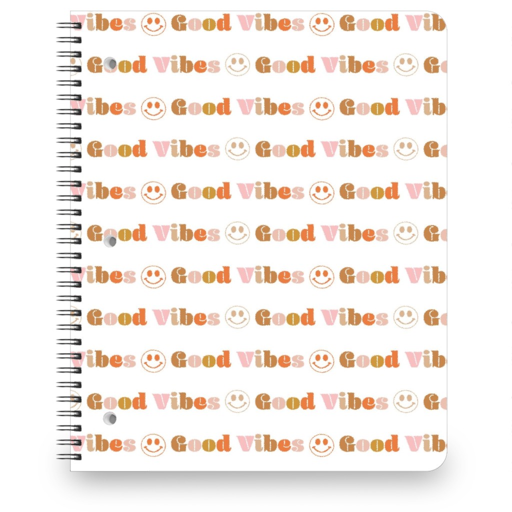 Good Vibes - Neutral Notebook, 8.5x11, Beige, Pearl