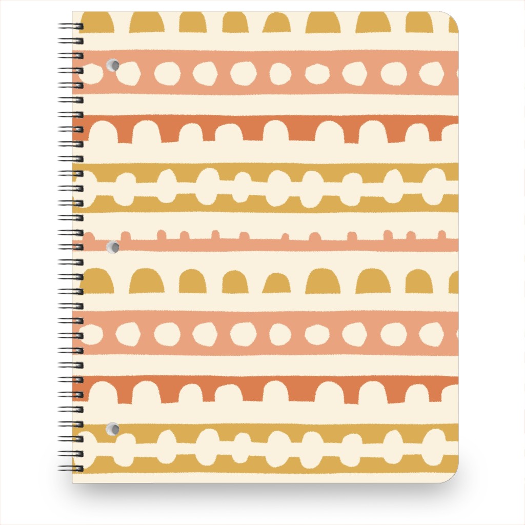 Wonky Papercut Stripes - Multi Notebook, 8.5x11, Multicolor