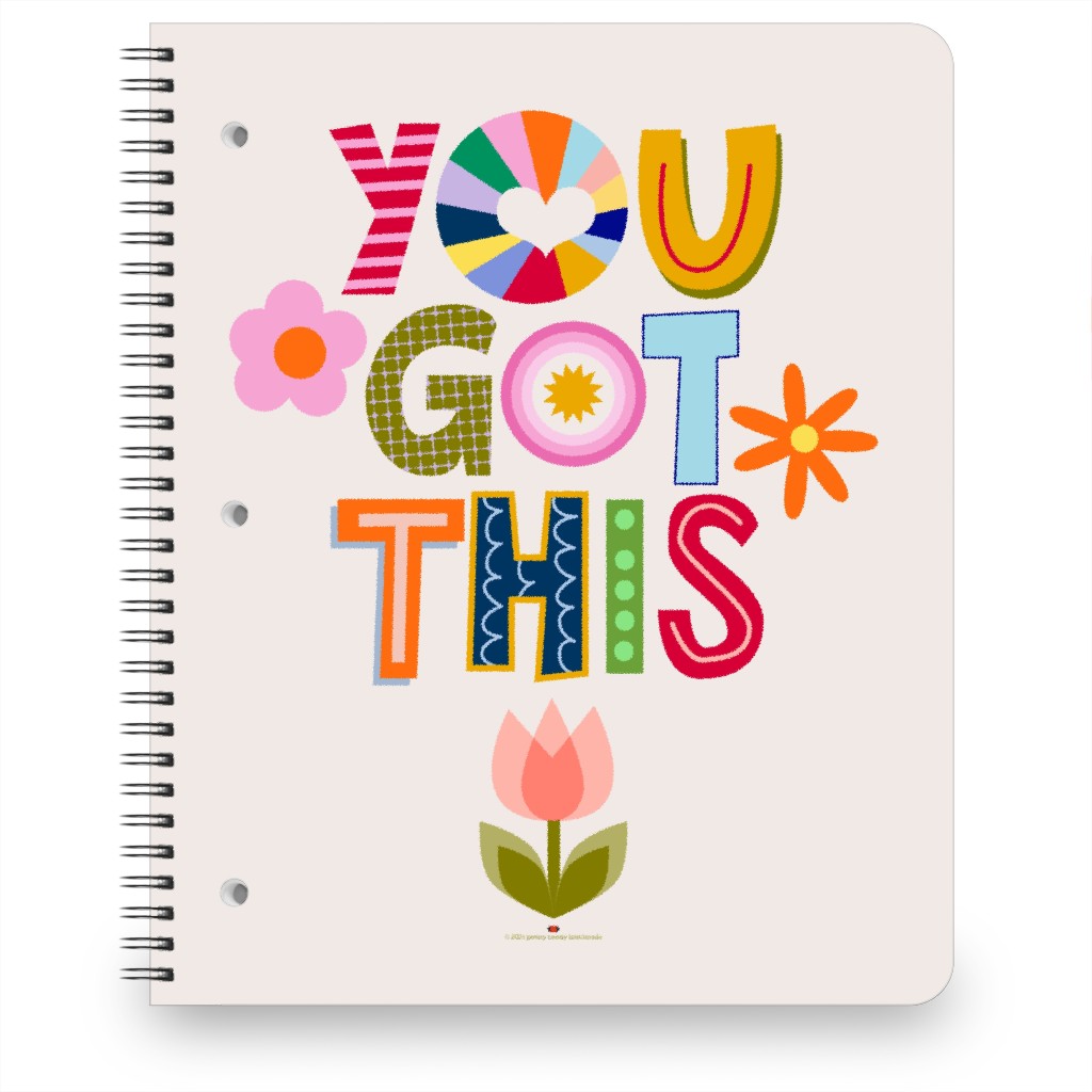 You Got This Multi on Cream Notebook, 8.5x11, Multicolor