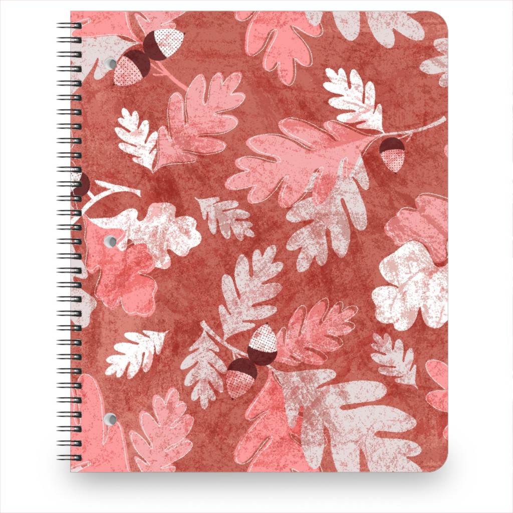 Oak Forest - Red Notebook, 8.5x11, Red