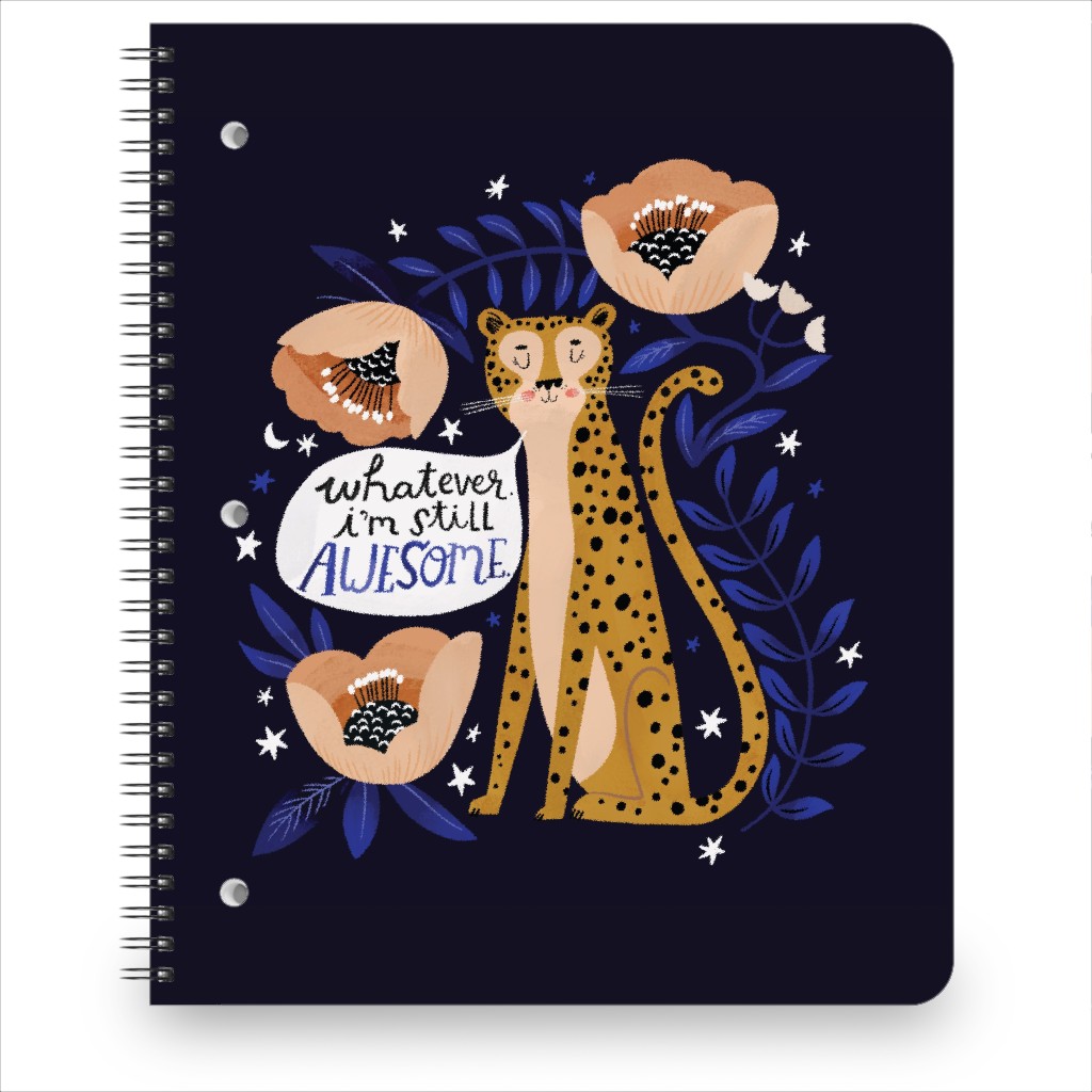 Whatever I'm Still Awesome Leopard Notebook, 8.5x11, Multicolor