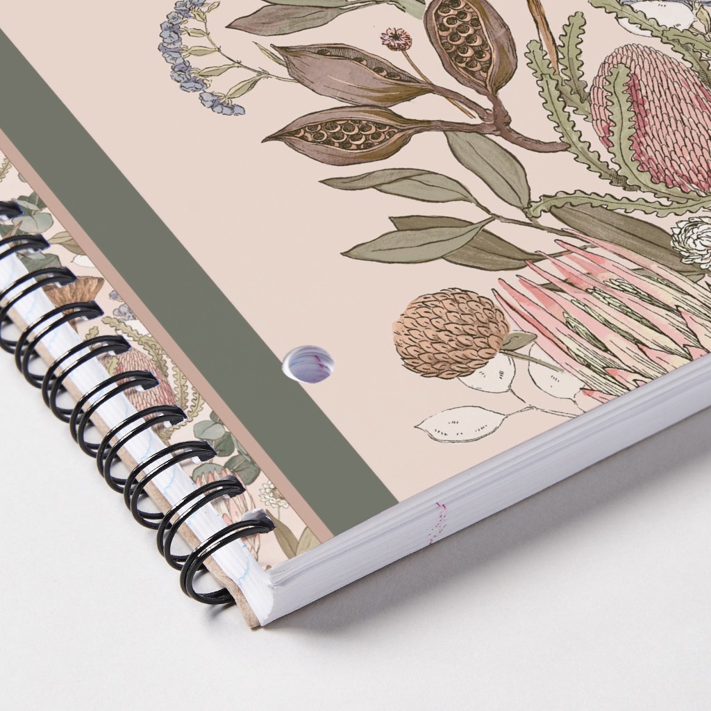 Dried Flower Botanical Illustration With Labels Notebook Shutterfly
