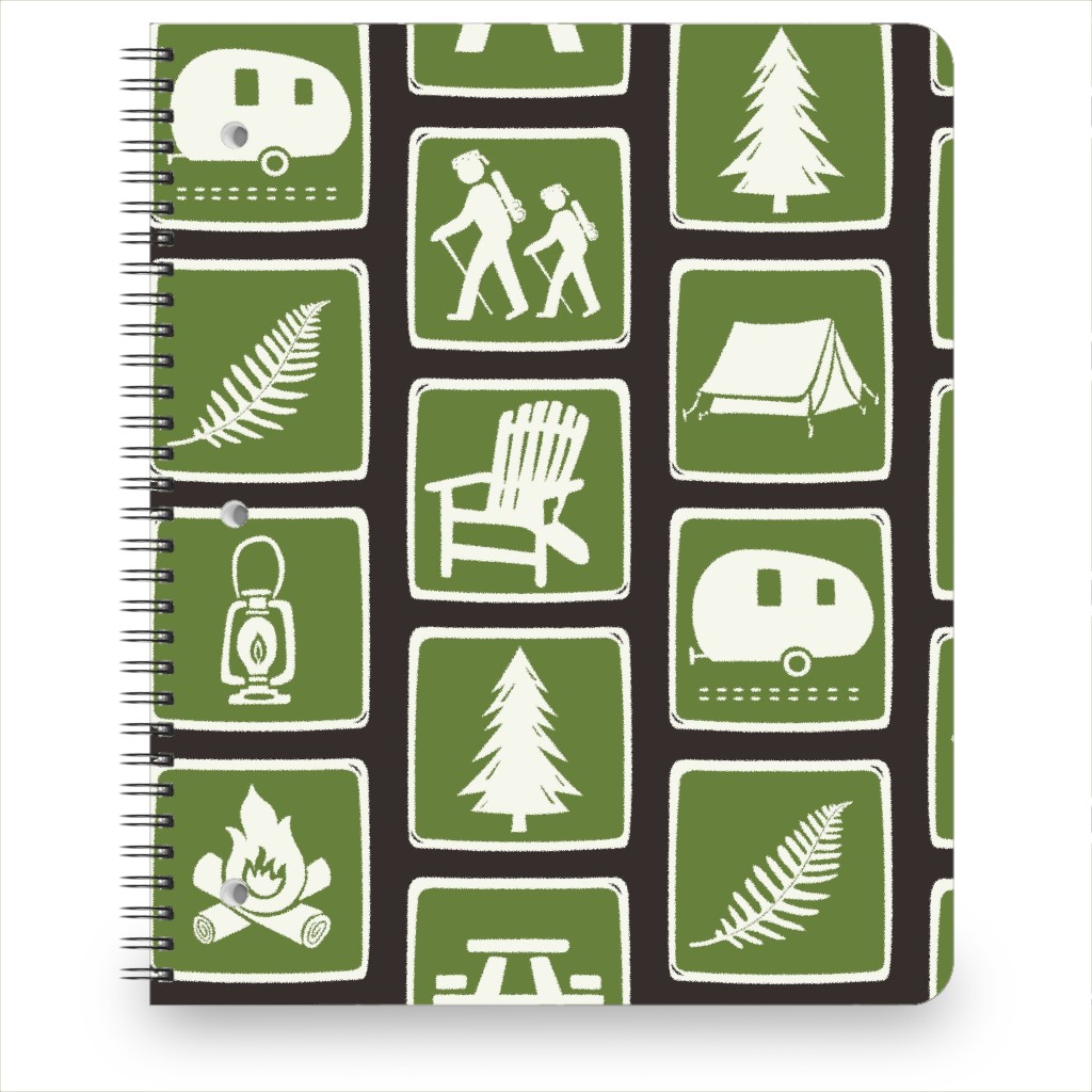 Follow the Signs To Fun Notebook, 8.5x11, Green, Ivy