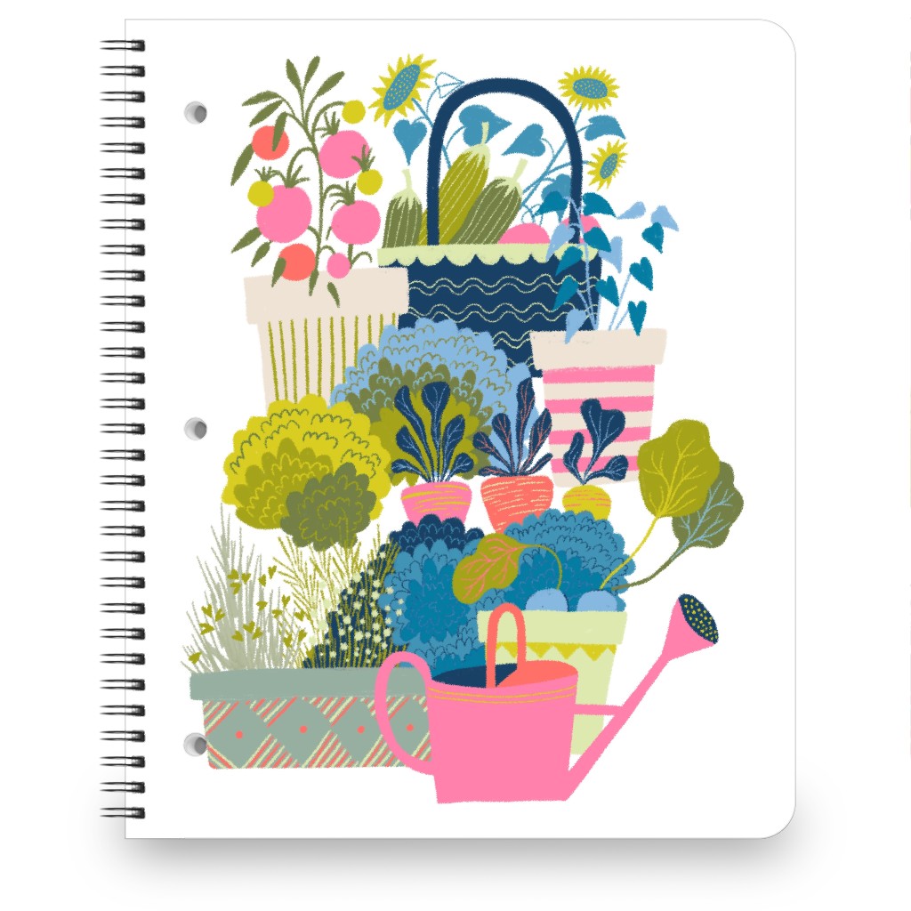 Growing Herbs and Flower Gardens - Multi Notebook, 8.5x11, Multicolor