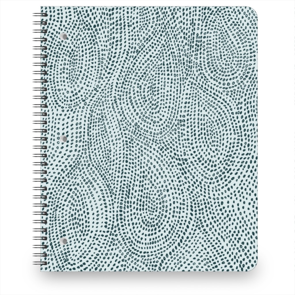 Drop Dots - Blue Notebook, 8.5x11, Blue