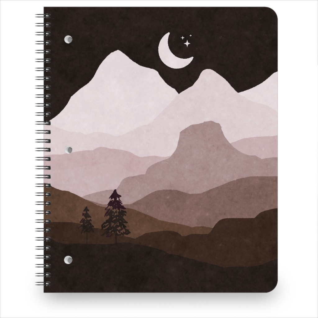 Mountain View Notebook, 8.5x11, Brown, Coffee