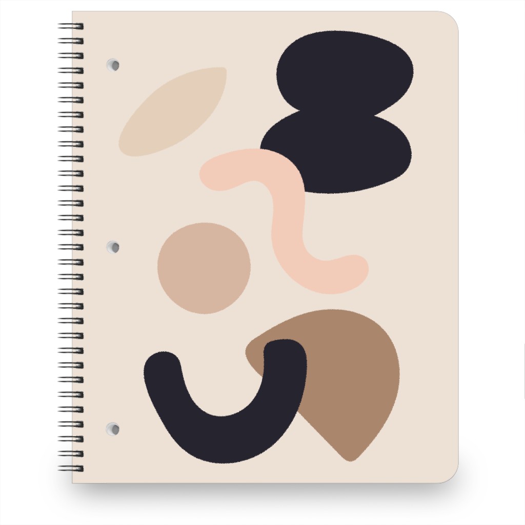 Abstract Collage - Neutral Notebook, 8.5x11, Beige