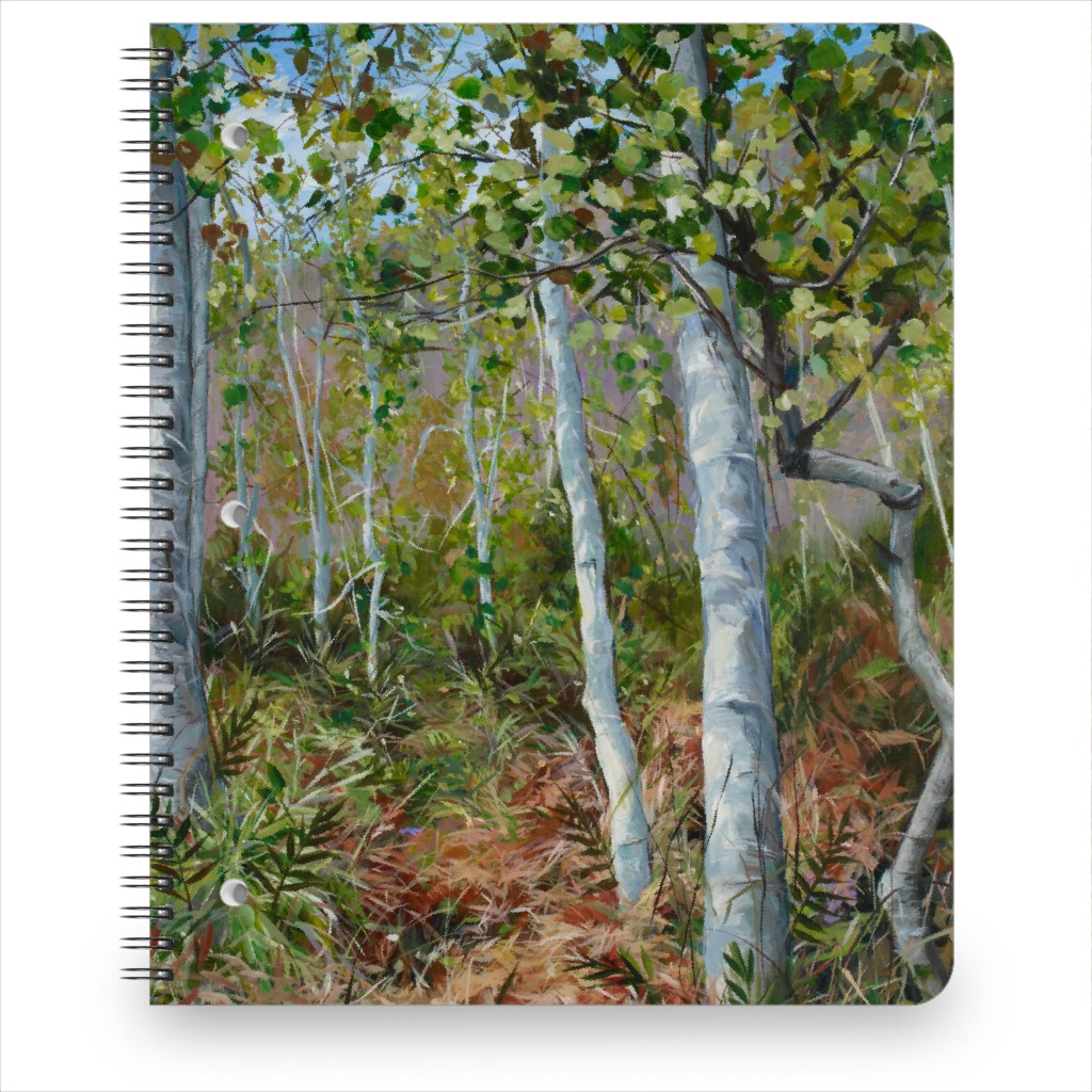 Quaking Aspen Painting Notebook, 8.5x11, Green