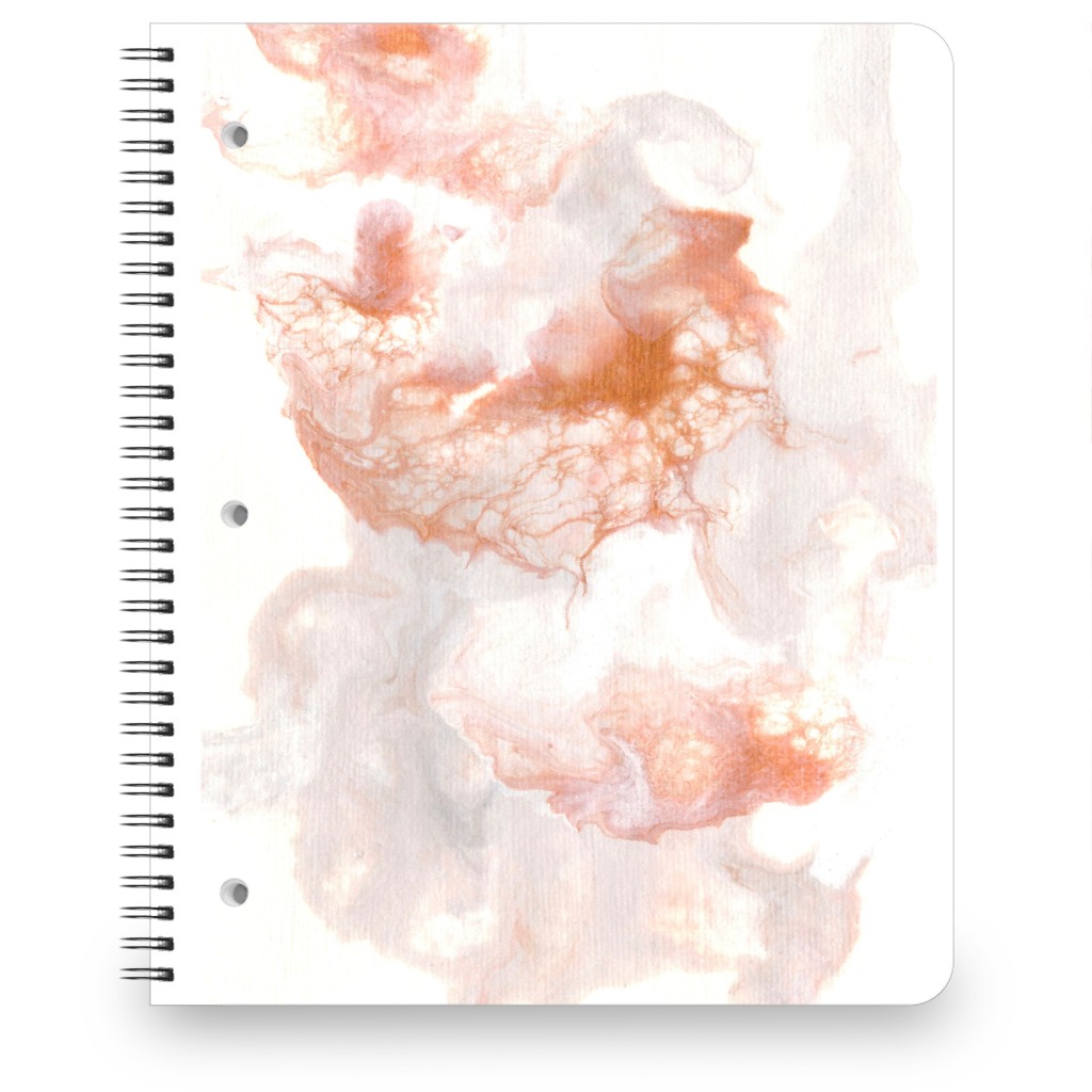 Acrylic Pour Abstract - Copper Notebook, 8.5x11, Pink