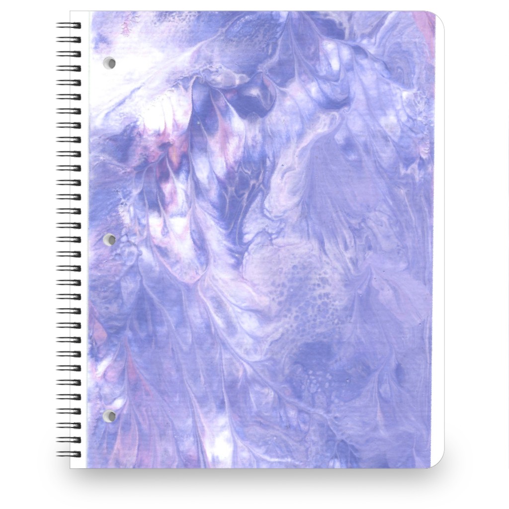 Acrylic Pour - Purple Notebook, 8.5x11, Purple