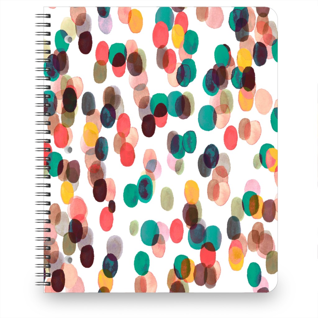 Relaxing Colorful Dots - Multi Notebook, 8.5x11, Multicolor