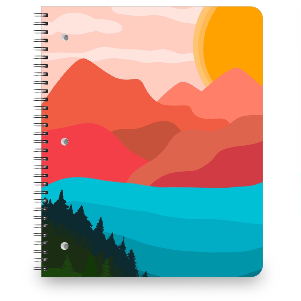 By the Lake - Multi Notebook, 8.5x11, Multicolor