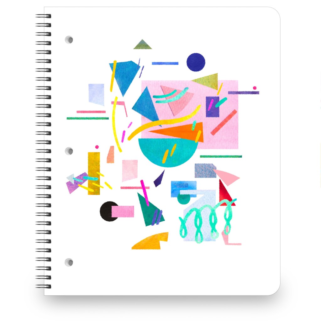 Geometric Collage Pop - Multi Notebook, 8.5x11, Multicolor