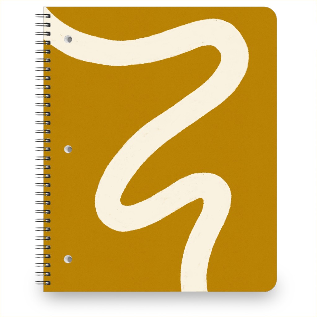 Tangled Brush Strokes Iv Notebook, 8.5x11, Yellow
